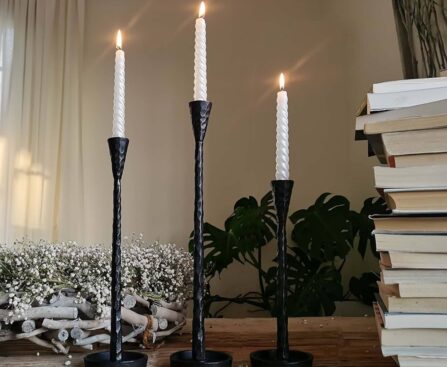 iron candle holders