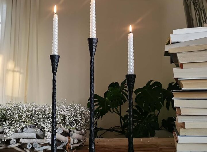 iron candle holders